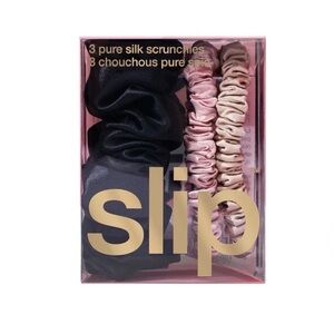 Slip Silk Hair Ties - Black, Pink, and Cream